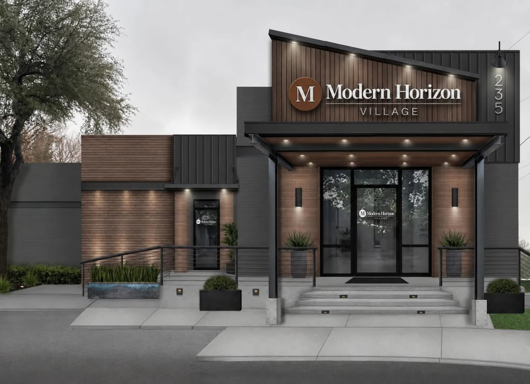 Modern Horizon Village front office and clubhouse exterior